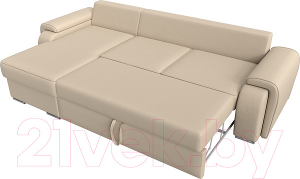 Изображение товара Диван угловой Лига Диванов Лига-025 левый / 119253L (экокожа бежевый)