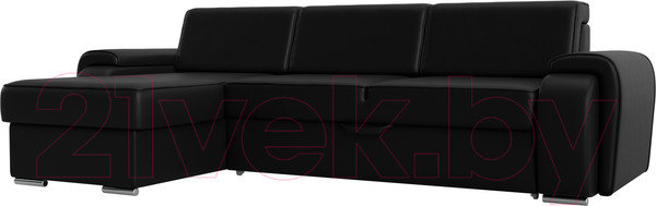 Изображение товара Диван угловой Лига Диванов Лига-025 левый / 119256L (экокожа черный)