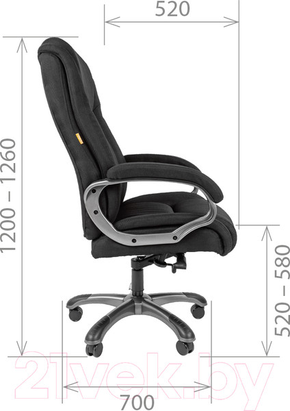 Изображение товара Кресло офисное Chairman 410 (ткань SX, серый)