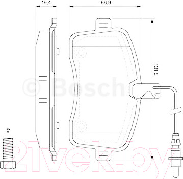 Изображение товара Тормозные колодки Bosch 0986494097