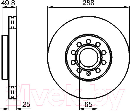Изображение товара Тормозной диск Bosch 0986479088