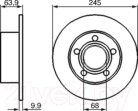 Изображение товара Тормозной диск Bosch 0986478132