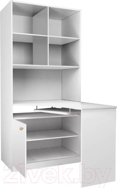 Изображение товара Стол-стеллаж Polini Kids Fun 1230 со столом (белый)