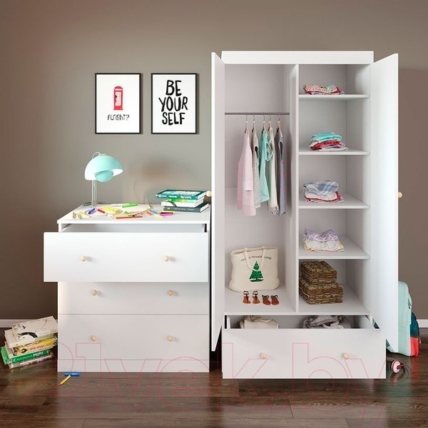 Изображение товара Шкаф Polini Kids Fun 890 / 0002053.9 (белый)