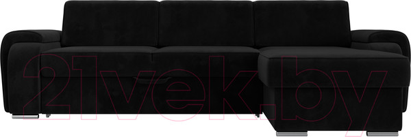 Изображение товара Диван угловой Лига Диванов Лига-025 правый / 119241 (велюр черный)