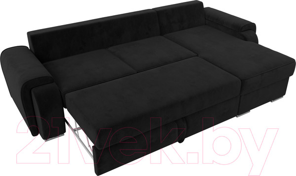 Изображение товара Диван угловой Лига Диванов Лига-025 правый / 119241 (велюр черный)
