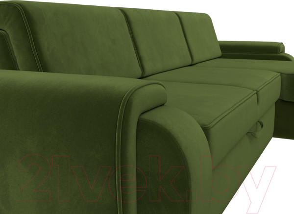 Изображение товара Диван угловой Лига Диванов Лига-025 правый / 119245 (микровельвет зеленый)
