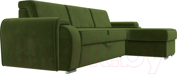 Изображение товара Диван угловой Лига Диванов Лига-025 правый / 119245 (микровельвет зеленый)