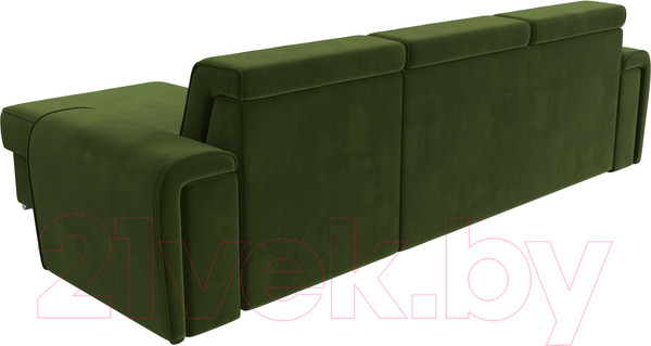 Изображение товара Диван угловой Лига Диванов Лига-025 правый / 119245 (микровельвет зеленый)