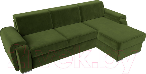 Изображение товара Диван угловой Лига Диванов Лига-025 правый / 119245 (микровельвет зеленый)