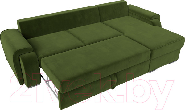 Изображение товара Диван угловой Лига Диванов Лига-025 правый / 119245 (микровельвет зеленый)
