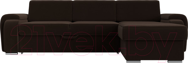 Изображение товара Диван угловой Лига Диванов Лига-025 правый / 119247 (микровельвет коричневый)