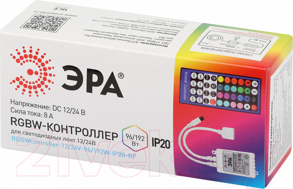 Изображение товара Контроллер для светодиодной ленты ЭРА RGBW-Controller-12/24V-96/192W / Б0061113