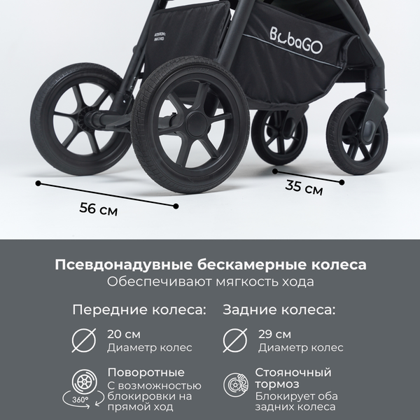 Изображение товара Детская прогулочная коляска Bubago Model Bass / BG 130-2 (зеленый)