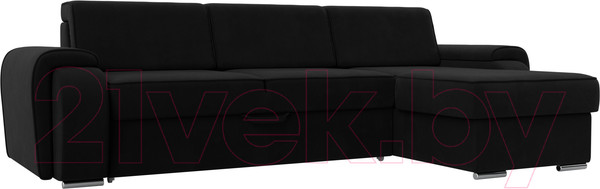 Изображение товара Диван угловой Лига Диванов Лига-025 правый / 119250 (микровельвет черный)