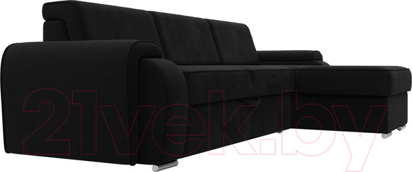 Изображение товара Диван угловой Лига Диванов Лига-025 правый / 119250 (микровельвет черный)