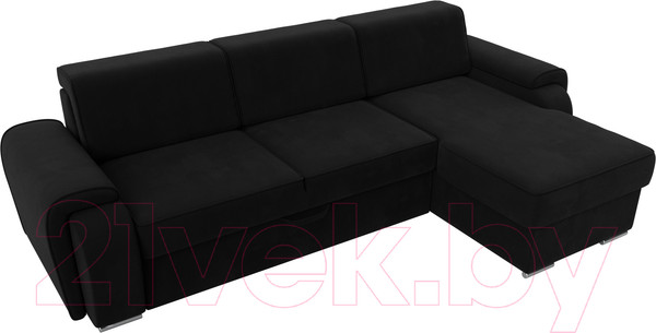 Изображение товара Диван угловой Лига Диванов Лига-025 правый / 119250 (микровельвет черный)