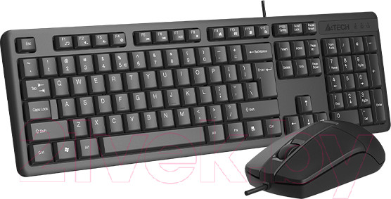 Изображение товара Комплект клавиатура и мышь A4Tech KR-3330S (черный)