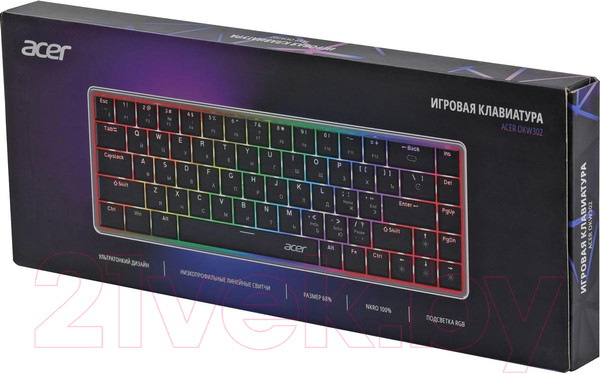 Изображение товара Клавиатура Acer OKW302 / ZL.KBDCC.01C (серебристый)