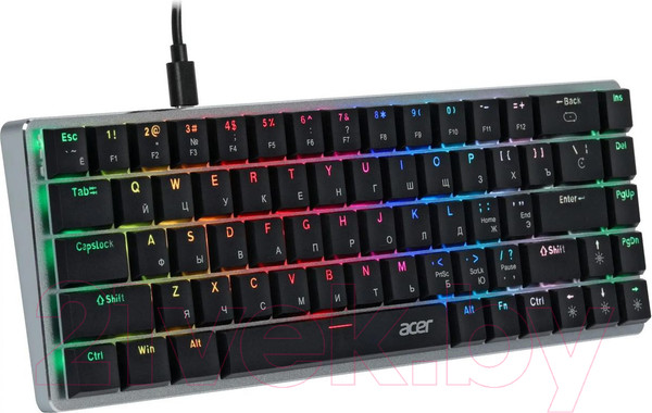 Изображение товара Клавиатура Acer OKW302 / ZL.KBDCC.01C (серебристый)