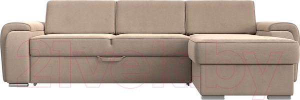 Изображение товара Диван угловой Лига Диванов Лига-025 правый / 119234 (велюр бежевый)