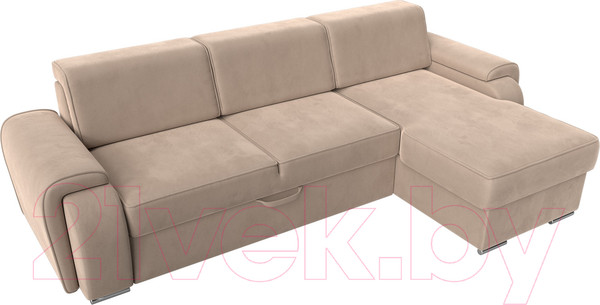 Изображение товара Диван угловой Лига Диванов Лига-025 правый / 119234 (велюр бежевый)