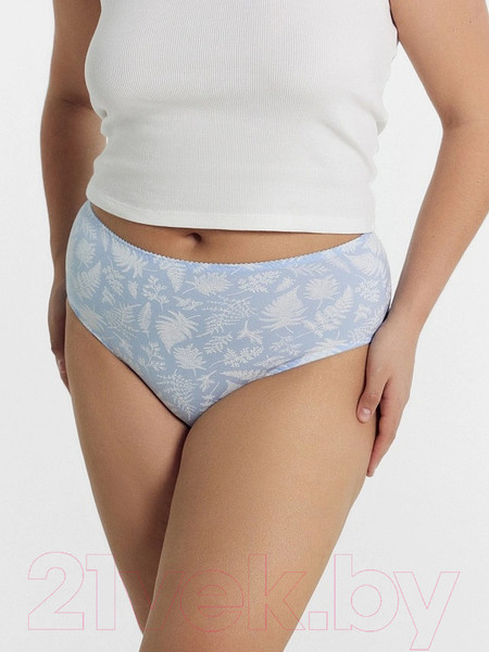 Изображение товара Комплект женских трусов Mark Formelle 412075-3 (р.102, россыпь листиков на голубом)