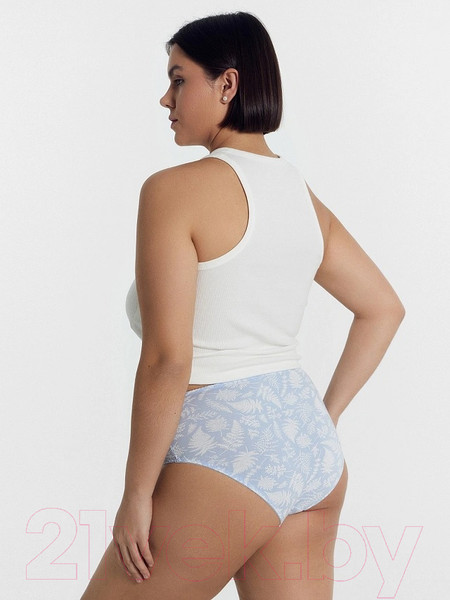 Изображение товара Комплект женских трусов Mark Formelle 412075-3 (р.114, россыпь листиков на голубом)