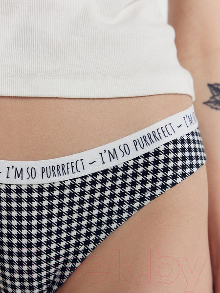 Изображение товара Комплект женских трусов Mark Formelle 412455-1-3 (р.102, черная клеточка на белом)