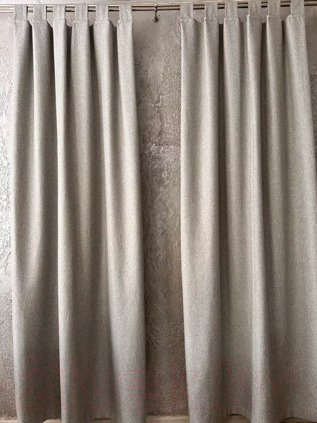 Изображение товара Комплект штор Ника Зварико 777255-2 125x255 (2шт, серый меланж 030)