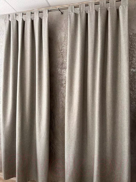 Изображение товара Комплект штор Ника Зварико 777255-2 125x255 (2шт, серый меланж 030)