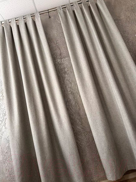 Изображение товара Комплект штор Ника Зварико 777255-2 125x255 (2шт, серый меланж 030)