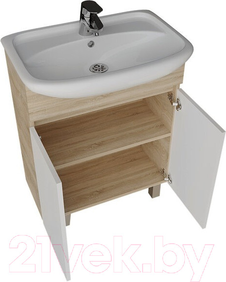 Изображение товара Тумба под умывальник Grossman Поло 60 / 106011-1 (дуб сонома/белый)