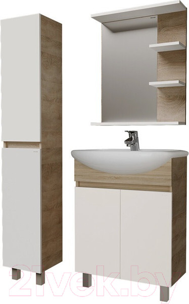 Изображение товара Тумба под умывальник Grossman Поло 60 / 106011-1 (дуб сонома/белый)