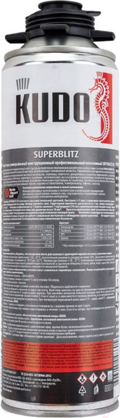 Изображение товара Клей-пена Kudo Proff Superblitz универсальный KUPP06B07SBHT (650мл)