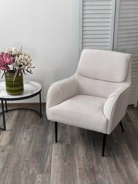 Изображение товара Кресло мягкое M-City Magda / 629M05453 (Cato-01 белый/черный)