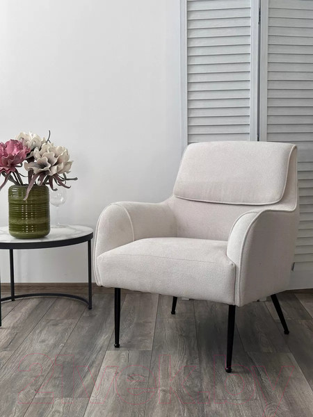 Изображение товара Кресло мягкое M-City Magda / 629M05453 (Cato-01 белый/черный)