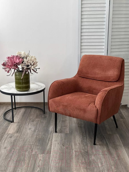 Изображение товара Кресло мягкое M-City Magda / 629M05454 (Cato-08 коричневый/черный)