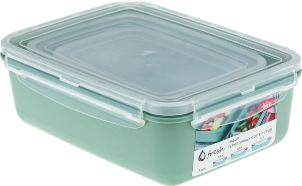 Изображение товара Набор контейнеров Idea Фреш М1426 (3шт, фисташковый)