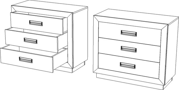Изображение товара Комод Мебель-КМК 3Я Эстель 0738.10-02 (сосна шале/бетон спаркс)