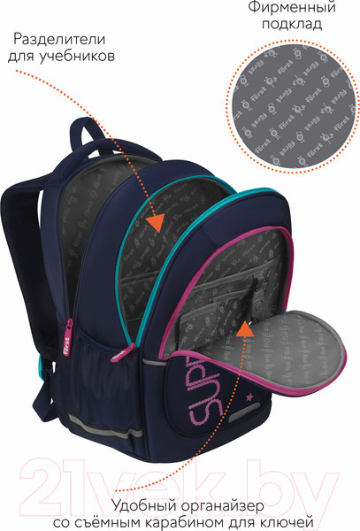 Изображение товара Школьный рюкзак Forst F-Cute. Super star / FT-RS-102405