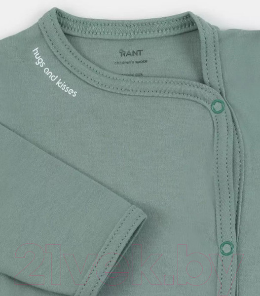 Изображение товара Распашонка Rant Hugs And Kisses / 5372/5-68  (Sage Green, р.68)
