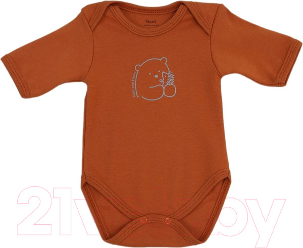 Изображение товара Боди для малышей Rant Hugs And Kisses с коротким рукавом / 6274/1-62  (Friends Brown, р.62)