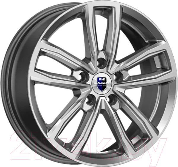 Литой диск K&K Каланг 17x6.5" 5x114.3мм DIA 66.1мм ET 45мм Дарк платинум — фото 3