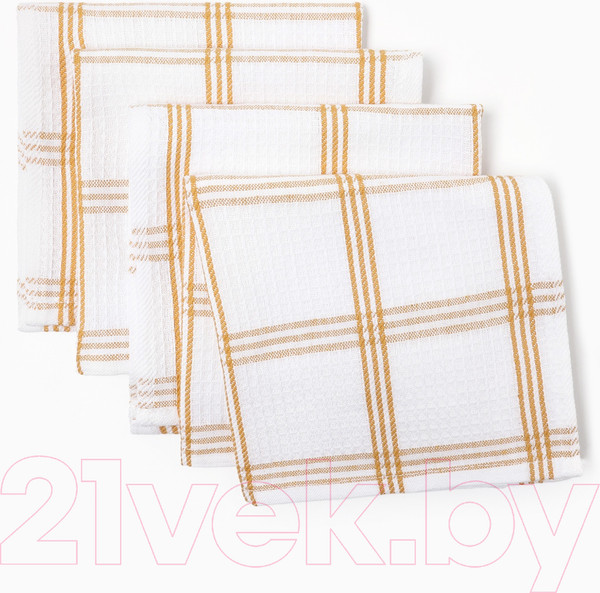 Изображение товара Набор сервировочных салфеток Этель 10400901 (4шт, желтый)