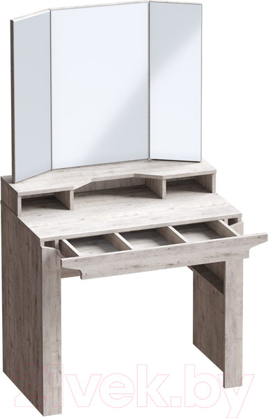 Изображение товара Туалетный столик с зеркалом Мебельград Соренто (дуб бонифаций/дуб бонифаций)