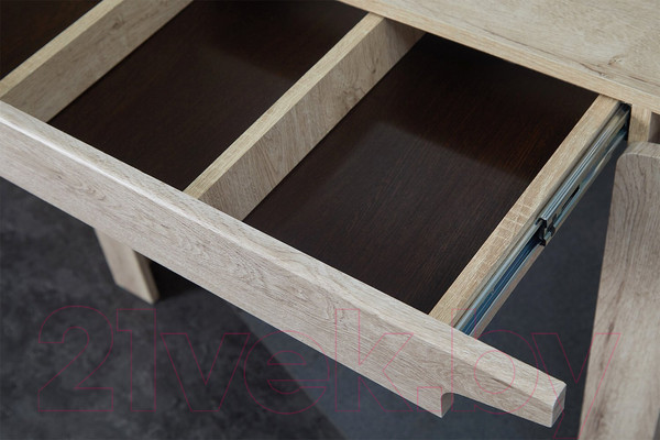 Изображение товара Туалетный столик с зеркалом Мебельград Соренто (дуб бонифаций/дуб бонифаций)