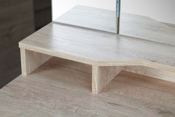 Изображение товара Туалетный столик с зеркалом Мебельград Соренто (дуб бонифаций/дуб бонифаций)