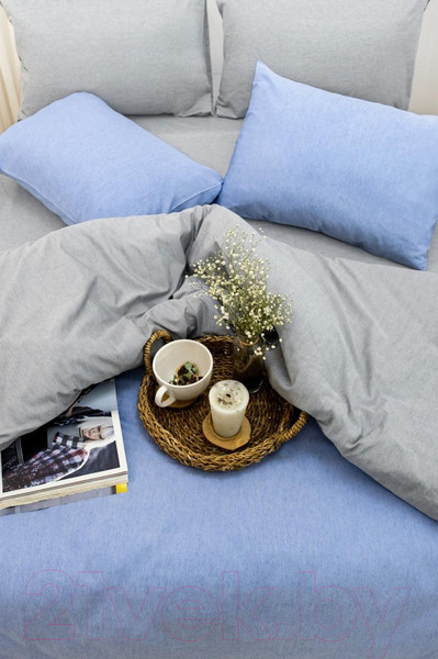 Изображение товара Комплект постельного белья Mirpol home 200х220 (голубой)