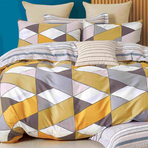 Изображение товара Комплект постельного белья Alleri Сатин Premium 1.5сп / СП-269